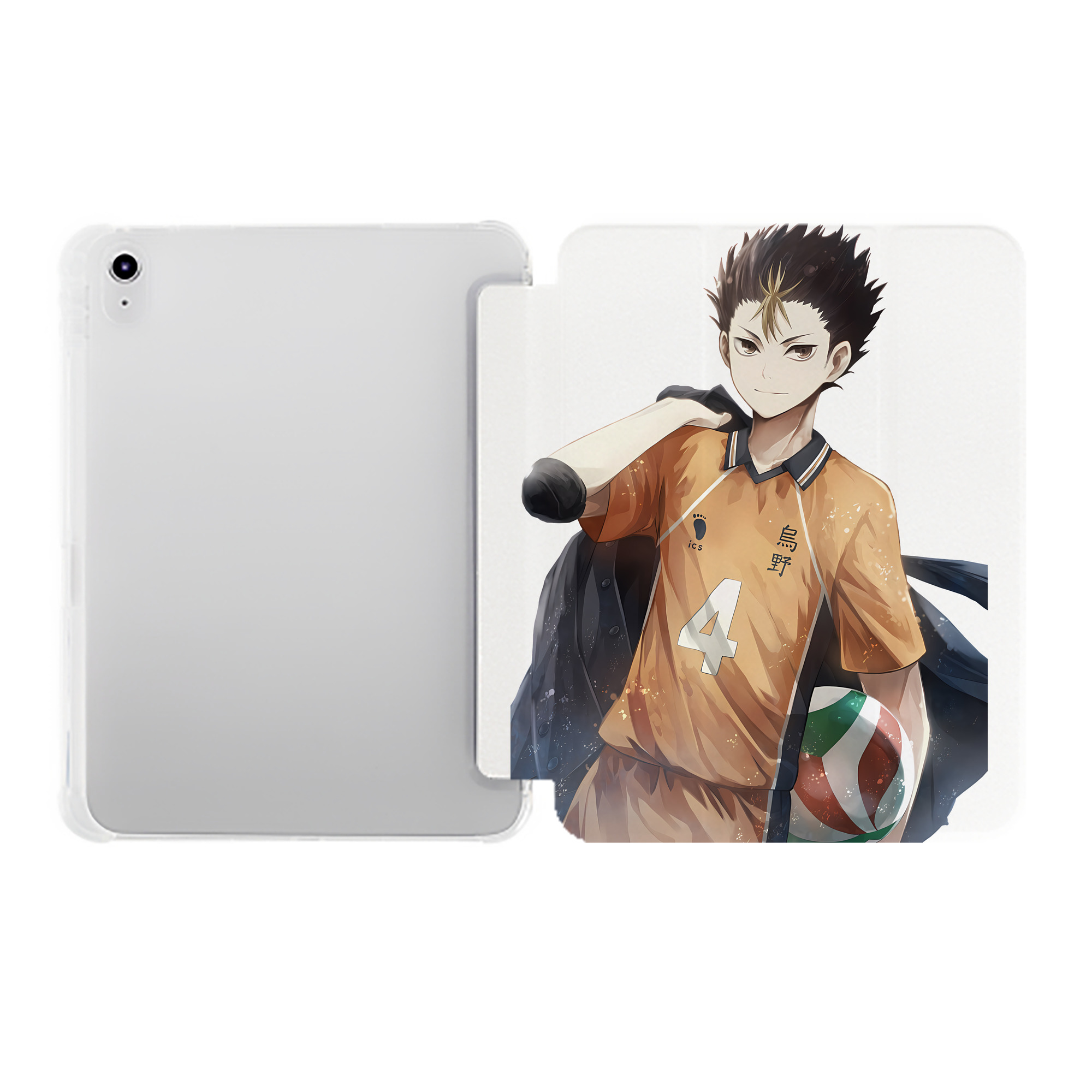 （画像用） ハイキュー!! Haikyu!! IPad ケース ペン収納付き 三つ折りスタンド PUレザー×シリコン 対応機種9.5/10.5/10.9インチ